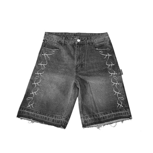 DENIM SHORTS - DARK GREY