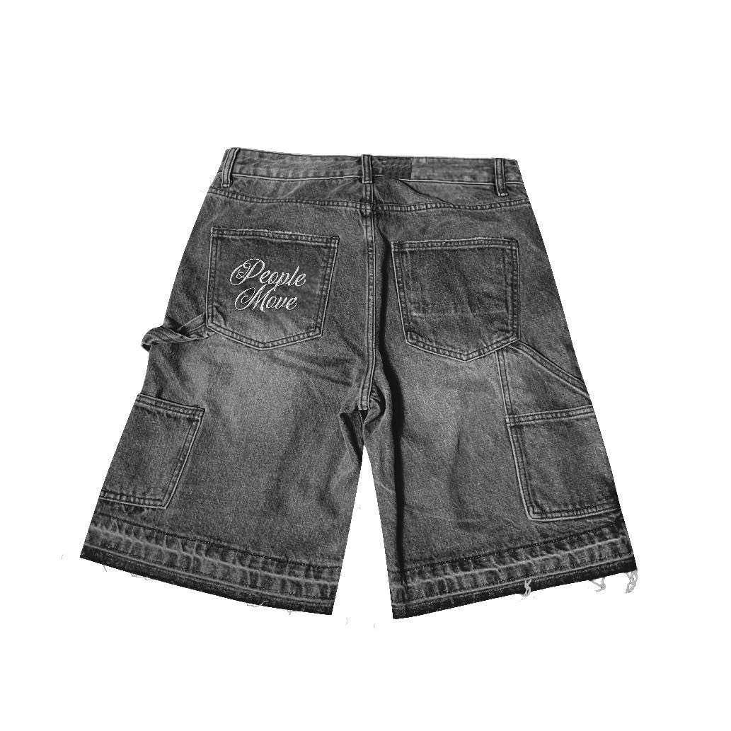 DENIM SHORTS - DARK GREY